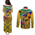 South Africa Heritage Day Couples Matching Puletasi Dress and Long Sleeve Button Shirts Traditional Dancer Kente Pattern With Flag Style - Wonder Print Shop