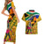 South Africa Heritage Day Couples Matching Short Sleeve Bodycon Dress and Hawaiian Shirt Traditional Dancer Kente Pattern With Flag Style - Wonder Print Shop