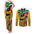 South Africa Heritage Day Couples Matching Tank Maxi Dress and Long Sleeve Button Shirts Traditional Dancer Kente Pattern With Flag Style - Wonder Print Shop