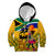 South Africa Heritage Day Kid Hoodie Traditional Dancer Kente Pattern With Flag Style - Wonder Print Shop