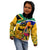 South Africa Heritage Day Kid Hoodie Traditional Dancer Kente Pattern With Flag Style - Wonder Print Shop