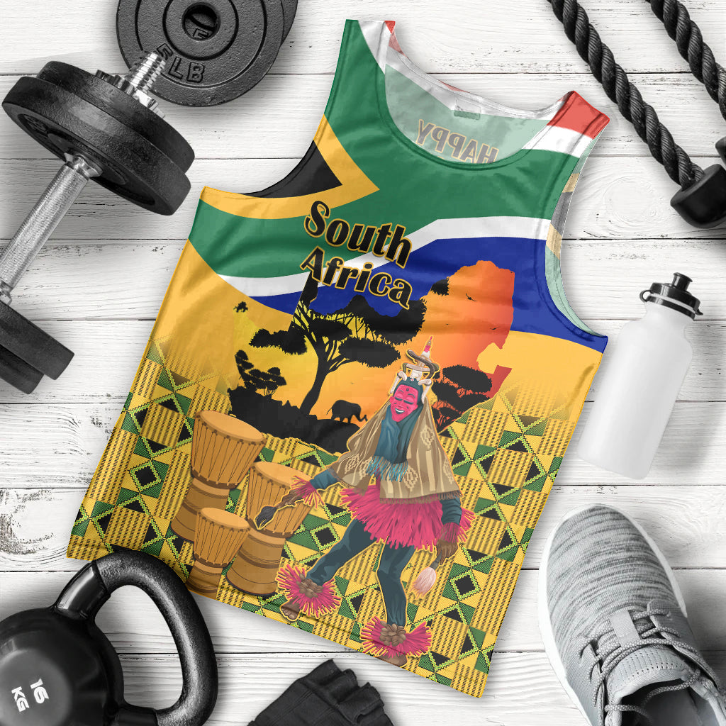 south-africa-heritage-day-men-tank-top-traditional-dancer-kente-pattern-with-flag-style