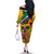 South Africa Heritage Day Off The Shoulder Long Sleeve Dress Traditional Dancer Kente Pattern With Flag Style - Wonder Print Shop