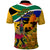 South Africa Heritage Day Polo Shirt Traditional Dancer Kente Pattern With Flag Style - Wonder Print Shop