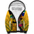 South Africa Heritage Day Sherpa Hoodie Traditional Dancer Kente Pattern With Flag Style - Wonder Print Shop