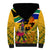 South Africa Heritage Day Sherpa Hoodie Traditional Dancer Kente Pattern With Flag Style - Wonder Print Shop