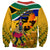 South Africa Heritage Day Sweatshirt Traditional Dancer Kente Pattern With Flag Style - Wonder Print Shop