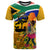 South Africa Heritage Day T Shirt Traditional Dancer Kente Pattern With Flag Style - Wonder Print Shop