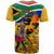 South Africa Heritage Day T Shirt Traditional Dancer Kente Pattern With Flag Style - Wonder Print Shop