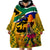 South Africa Heritage Day Wearable Blanket Hoodie Traditional Dancer Kente Pattern With Flag Style - Wonder Print Shop