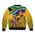 Personalised South Africa Heritage Day Bomber Jacket Traditional Dancer Kente Pattern With Flag Style - Wonder Print Shop