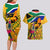 Personalised South Africa Heritage Day Couples Matching Long Sleeve Bodycon Dress and Hawaiian Shirt Traditional Dancer Kente Pattern With Flag Style - Wonder Print Shop