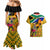 Personalised South Africa Heritage Day Couples Matching Mermaid Dress and Hawaiian Shirt Traditional Dancer Kente Pattern With Flag Style - Wonder Print Shop