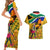 Personalised South Africa Heritage Day Couples Matching Short Sleeve Bodycon Dress and Hawaiian Shirt Traditional Dancer Kente Pattern With Flag Style - Wonder Print Shop