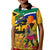 Personalised South Africa Heritage Day Kid Polo Shirt Traditional Dancer Kente Pattern With Flag Style - Wonder Print Shop