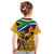 Personalised South Africa Heritage Day Kid T Shirt Traditional Dancer Kente Pattern With Flag Style - Wonder Print Shop