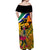 Personalised South Africa Heritage Day Off Shoulder Maxi Dress Traditional Dancer Kente Pattern With Flag Style - Wonder Print Shop