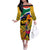 Personalised South Africa Heritage Day Off The Shoulder Long Sleeve Dress Traditional Dancer Kente Pattern With Flag Style - Wonder Print Shop