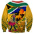 Personalised South Africa Heritage Day Sweatshirt Traditional Dancer Kente Pattern With Flag Style - Wonder Print Shop