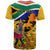 Personalised South Africa Heritage Day T Shirt Traditional Dancer Kente Pattern With Flag Style - Wonder Print Shop