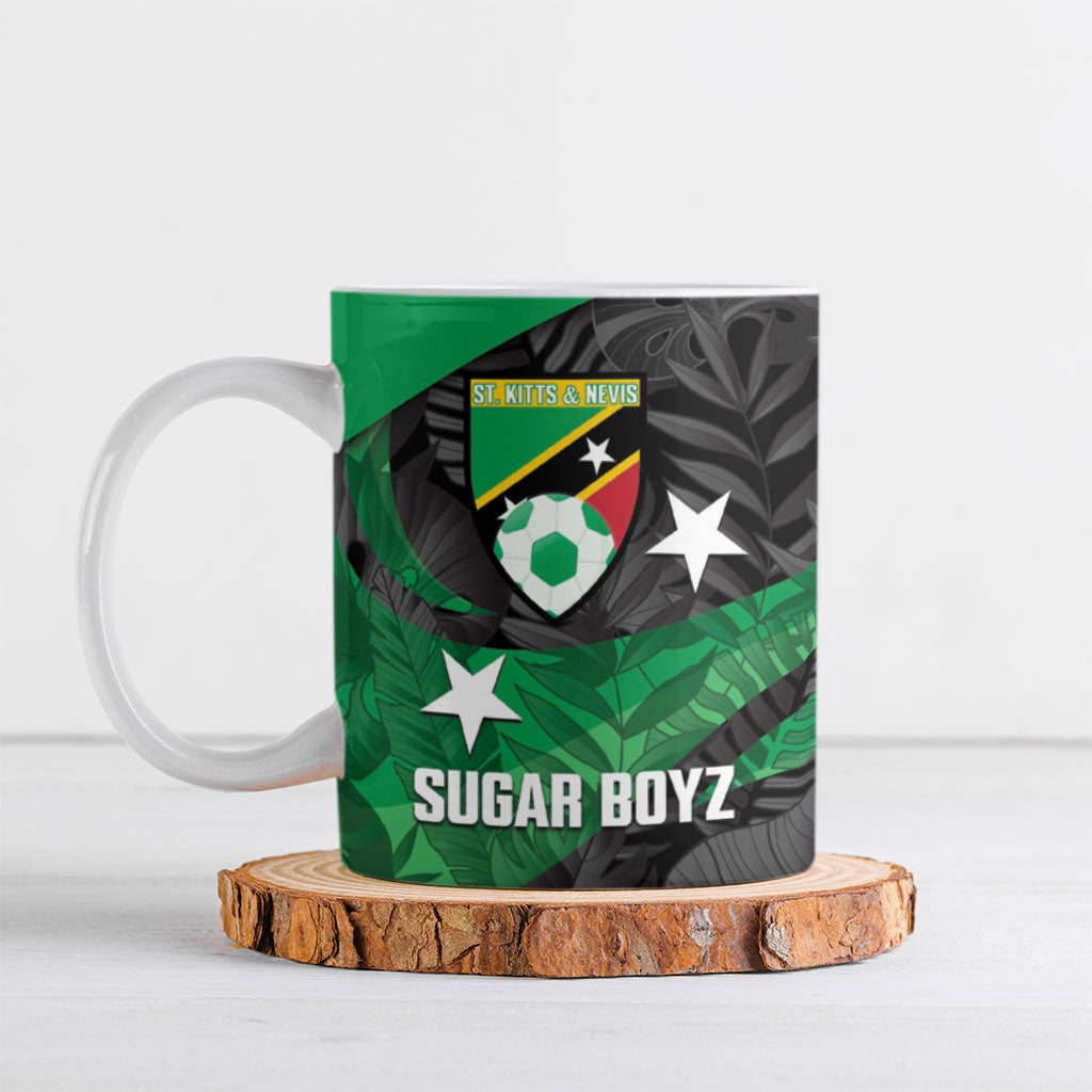 Saint Kitts and Nevis Football 2026 Custom Ceramic Mug Go Sugar Boyz Black Tropical Vibes