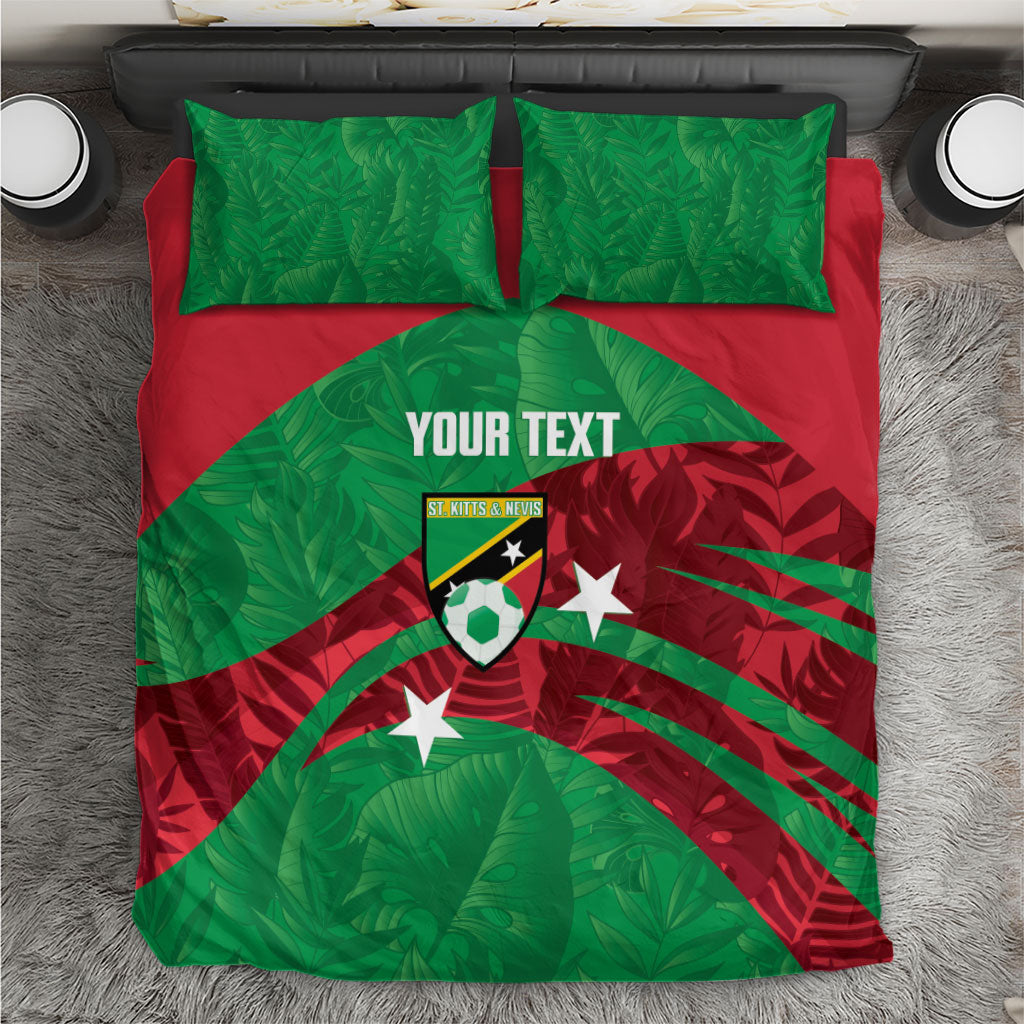 Saint Kitts and Nevis Football 2026 Custom Bedding Set Go Sugar Boyz Green Tropical Vibes