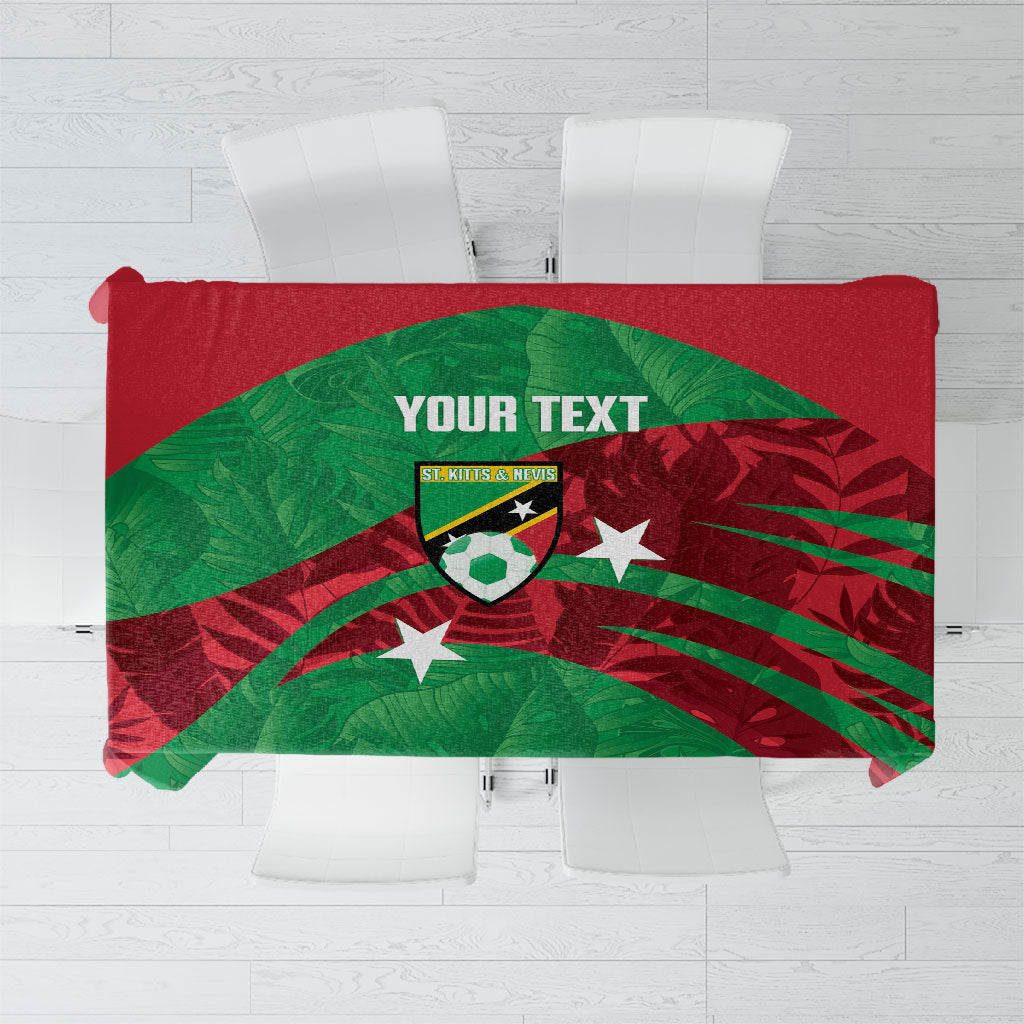 Saint Kitts and Nevis Football 2026 Custom Tablecloth Go Sugar Boyz Green Tropical Vibes