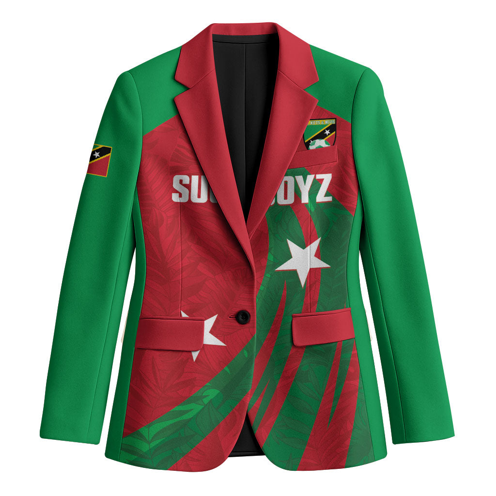 Saint Kitts and Nevis Football 2026 Custom Blazer Go Sugar Boyz Red Tropical Vibes