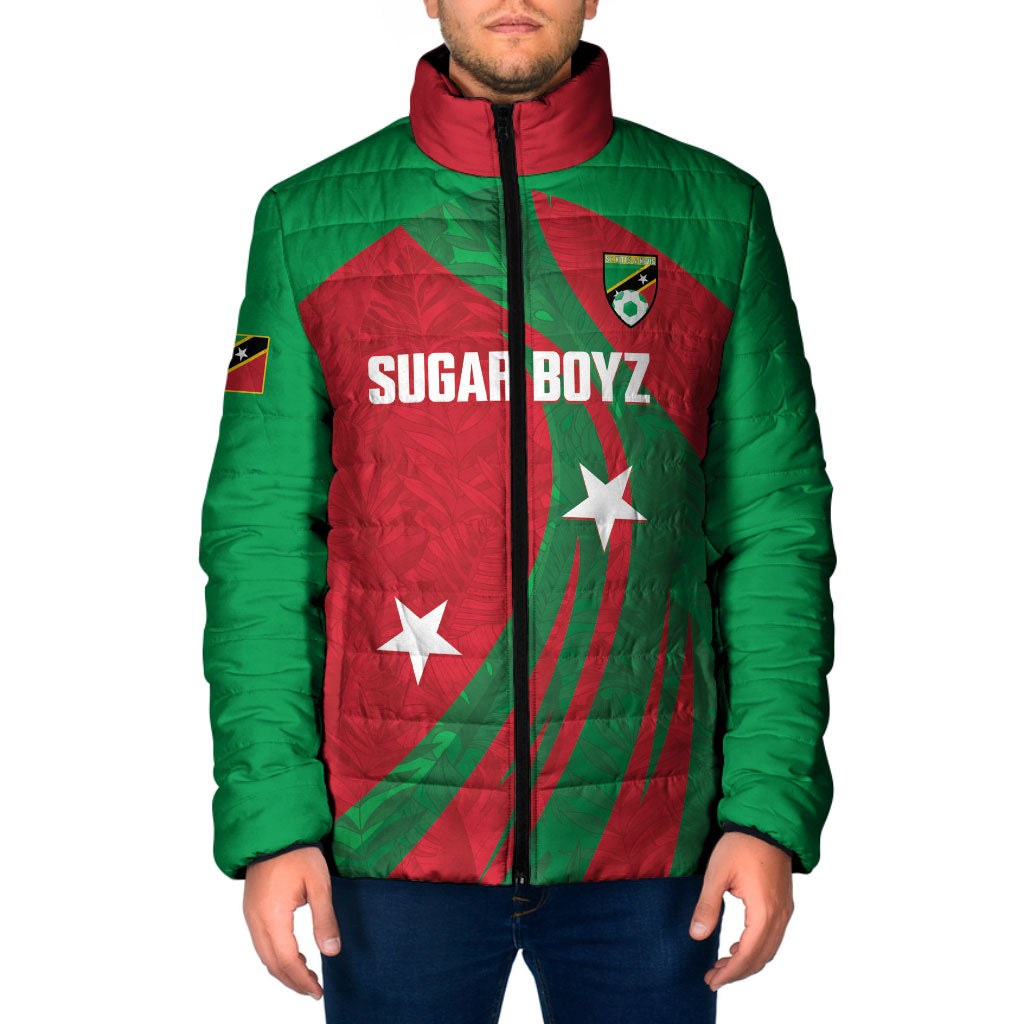 Saint Kitts and Nevis Football 2026 Custom Padded Jacket Go Sugar Boyz Red Tropical Vibes