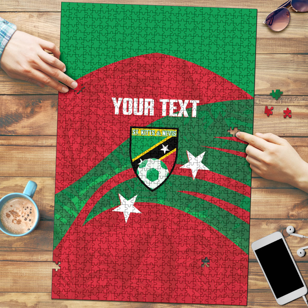 Saint Kitts and Nevis Football 2026 Custom Puzzle Go Sugar Boyz Red Tropical Vibes