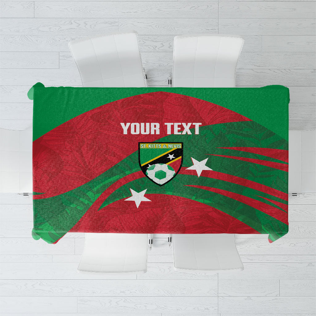 Saint Kitts and Nevis Football 2026 Custom Tablecloth Go Sugar Boyz Red Tropical Vibes