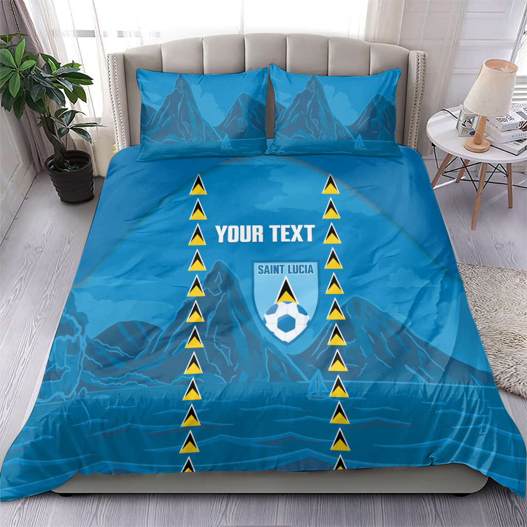 Saint Lucia Football 2026 Custom Bedding Set Go Saint Lucian Pitons