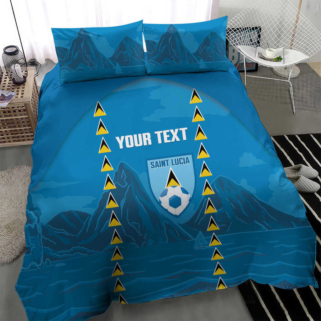 Saint Lucia Football 2026 Custom Bedding Set Go Saint Lucian Pitons