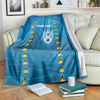 Saint Lucia Football 2026 Custom Blanket Go Saint Lucian Pitons