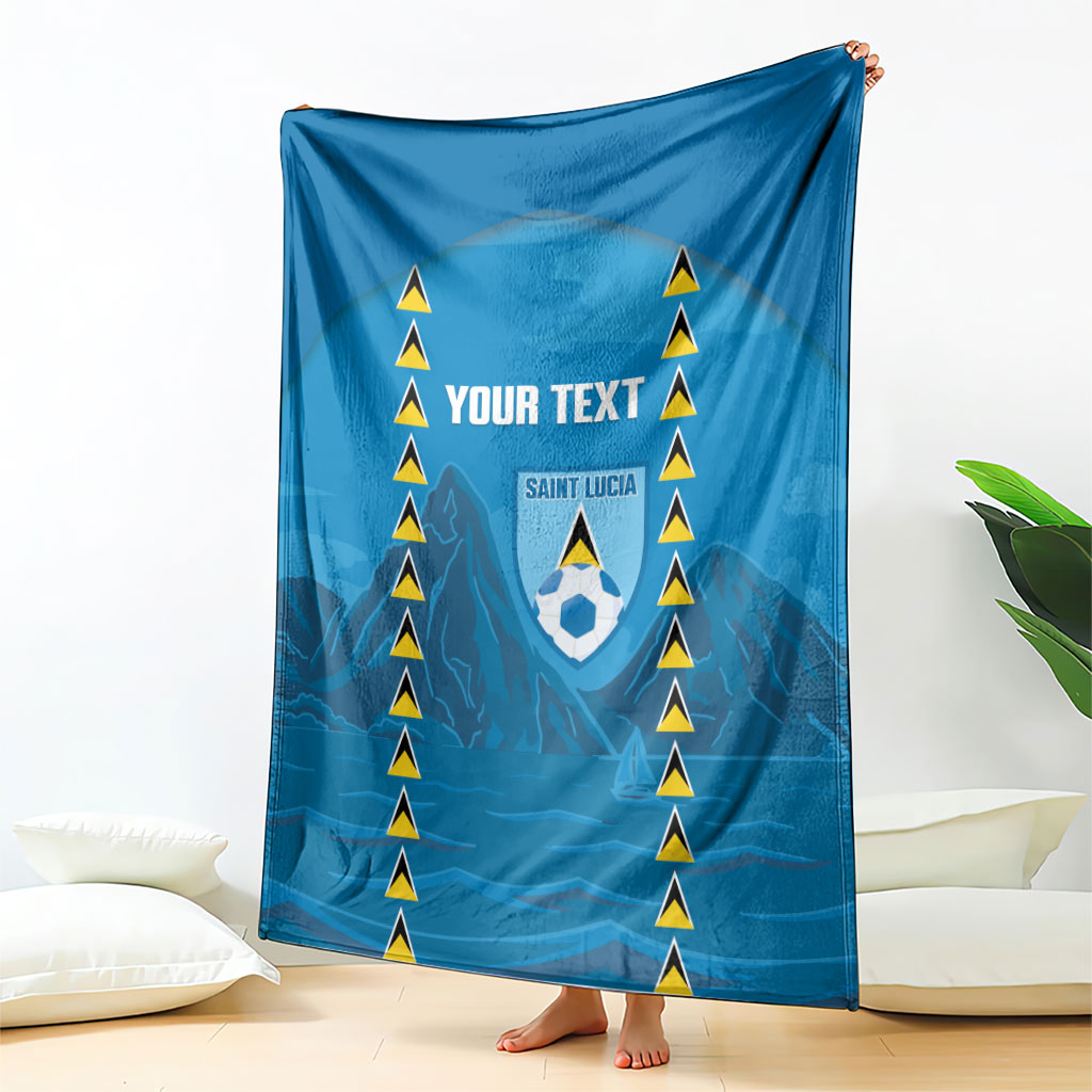 Saint Lucia Football 2026 Custom Blanket Go Saint Lucian Pitons