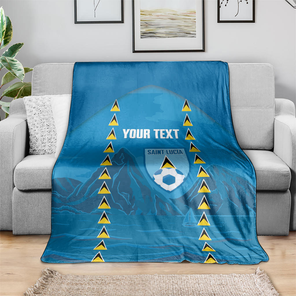 Saint Lucia Football 2026 Custom Blanket Go Saint Lucian Pitons