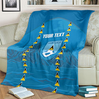 Saint Lucia Football 2026 Custom Blanket Go Saint Lucian Pitons