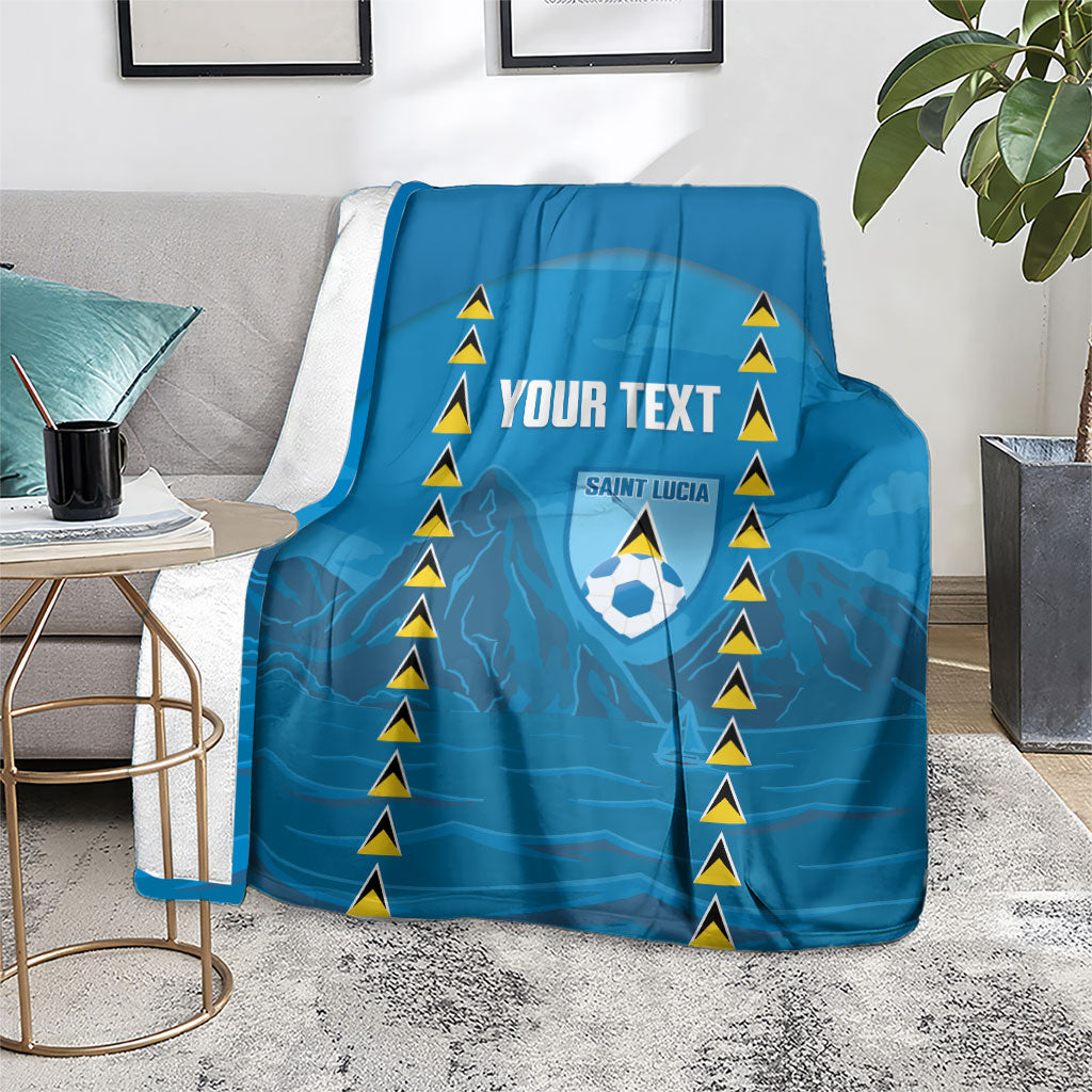 Saint Lucia Football 2026 Custom Blanket Go Saint Lucian Pitons