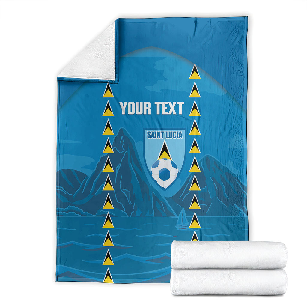 Saint Lucia Football 2026 Custom Blanket Go Saint Lucian Pitons