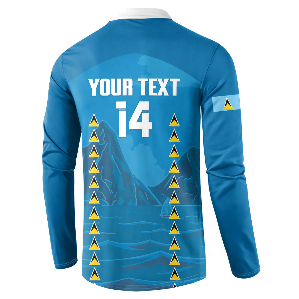 Saint Lucia Football 2026 Custom Button Sweatshirt Go Saint Lucian Pitons