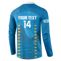 Saint Lucia Football 2026 Custom Button Sweatshirt Go Saint Lucian Pitons