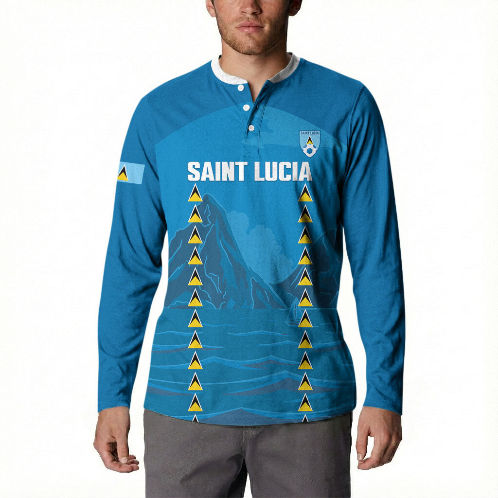 Saint Lucia Football 2026 Custom Button Sweatshirt Go Saint Lucian Pitons