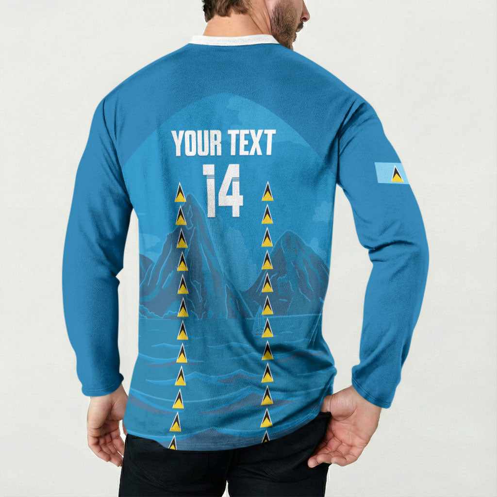 Saint Lucia Football 2026 Custom Button Sweatshirt Go Saint Lucian Pitons