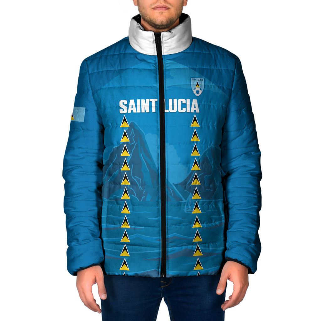 Saint Lucia Football 2026 Custom Padded Jacket Go Saint Lucian Pitons