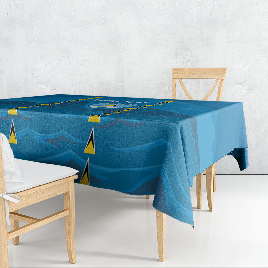 Saint Lucia Football 2026 Custom Tablecloth Go Saint Lucian Pitons