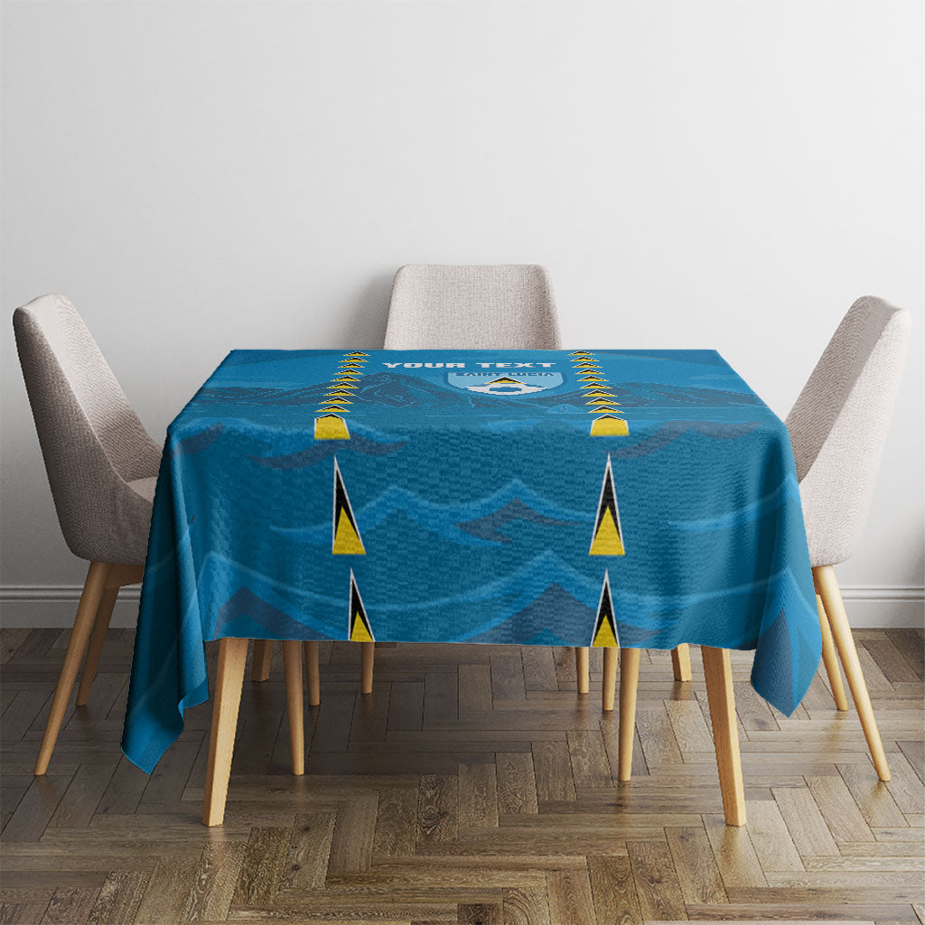 Saint Lucia Football 2026 Custom Tablecloth Go Saint Lucian Pitons