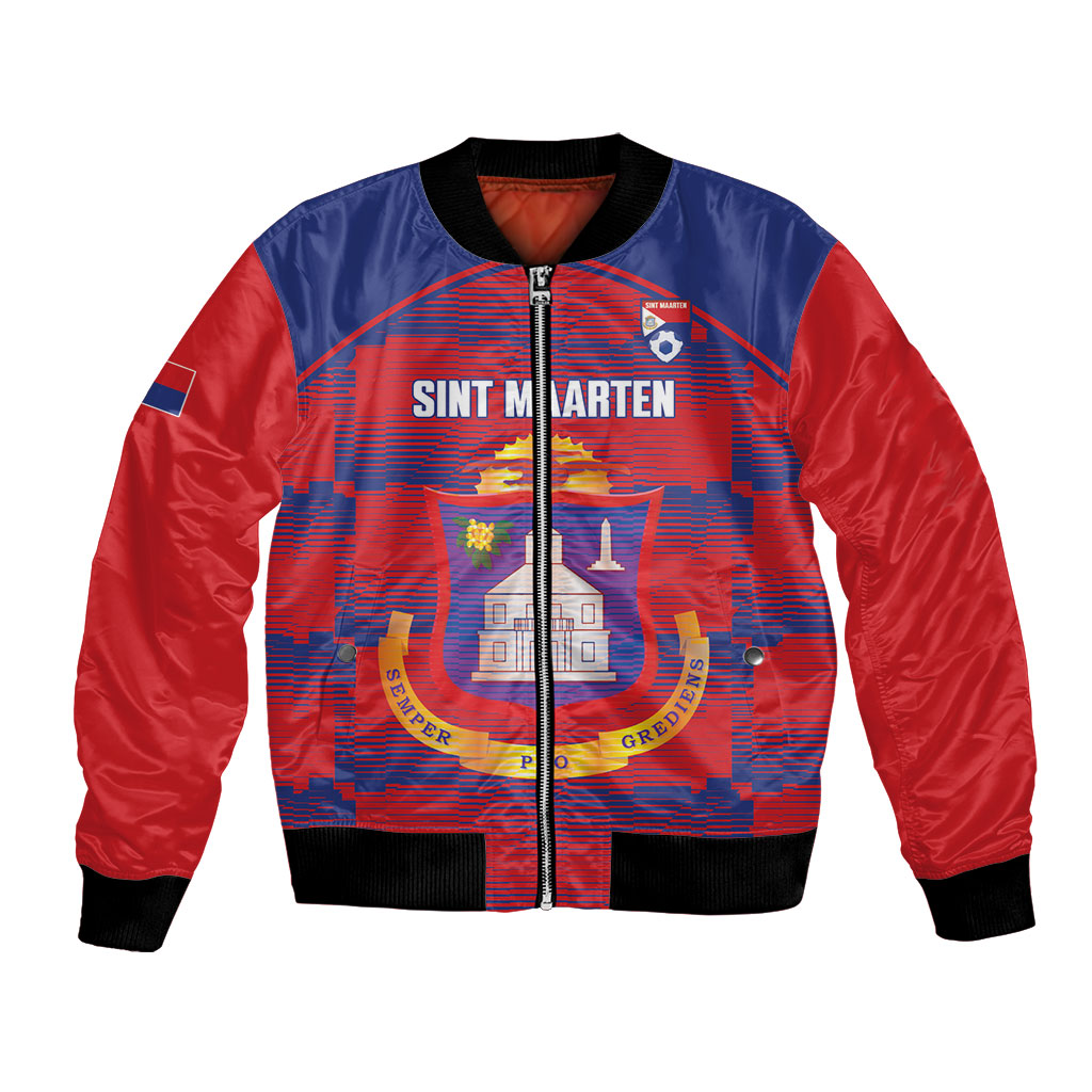 Sint Maarten Football 2026 Custom Bomber Jacket Coat Of Arms Sporty Style