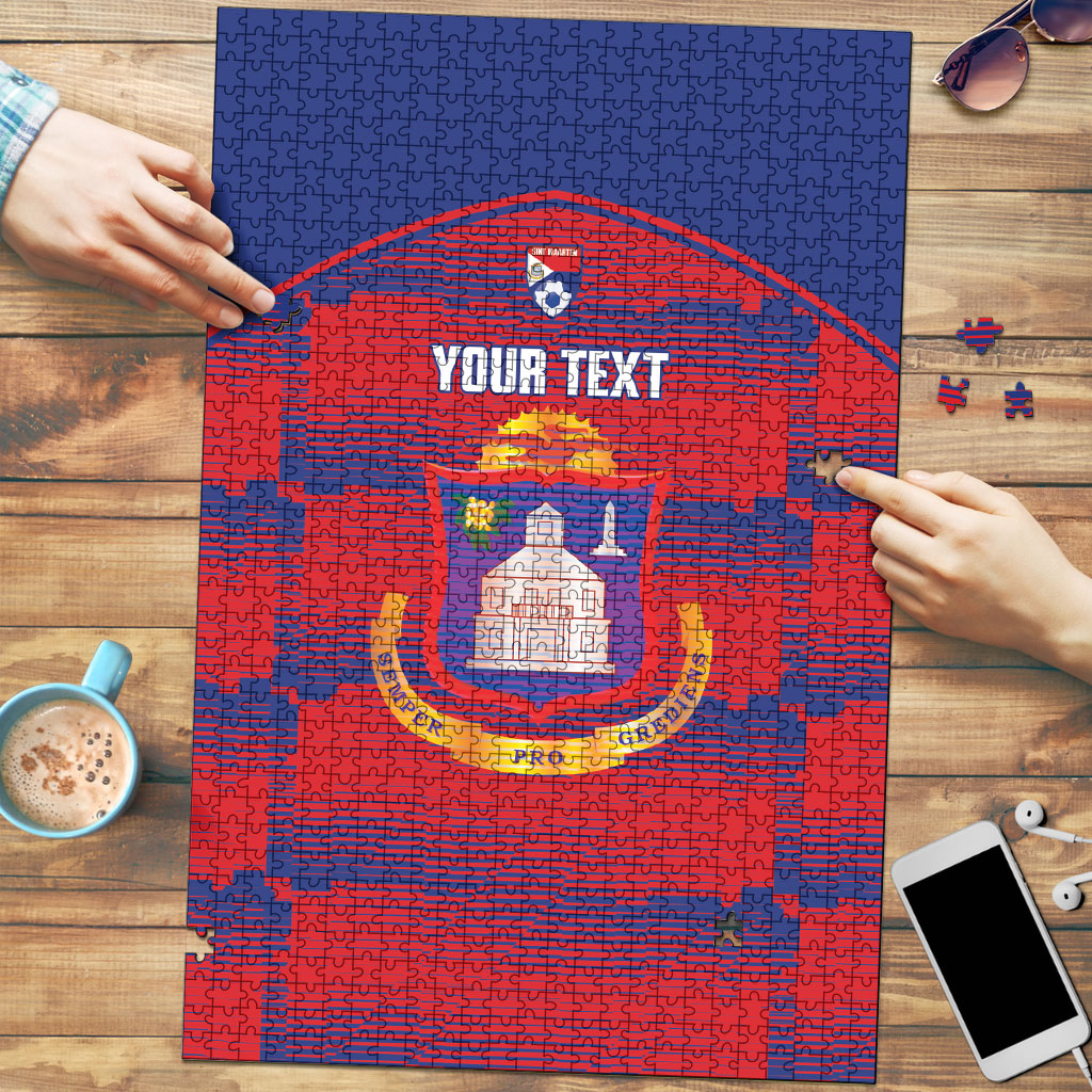 Sint Maarten Football 2026 Custom Puzzle Coat Of Arms Sporty Style