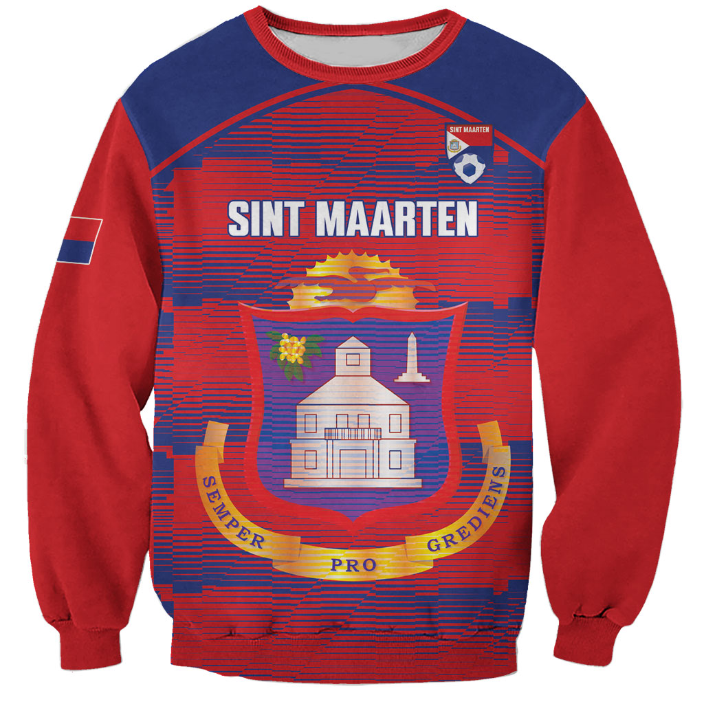Sint Maarten Football 2026 Custom Sweatshirt Coat Of Arms Sporty Style