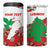 Personalised Lebanon Independence Day 4 in 1 Can Cooler Tumbler Lebanese Map With Cedrus - Wonder Print Shop